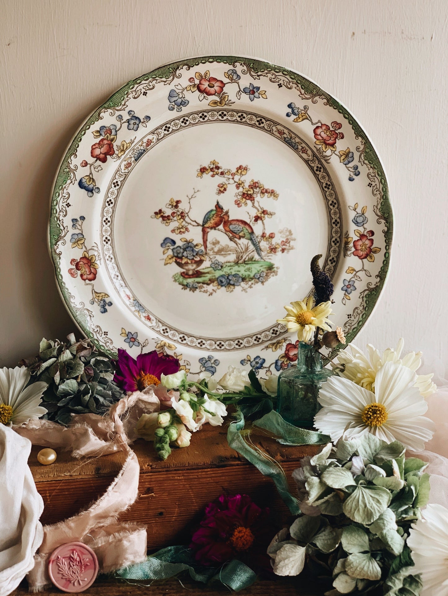 Antique Spode “Bridal Veil” Plate
