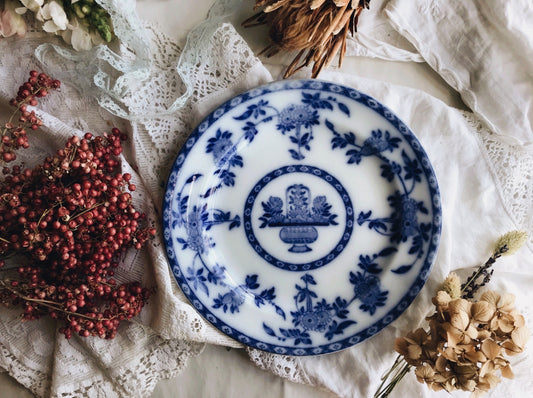 Antique Late 1800’s Minton Hand~painted Blue Decorative Plate