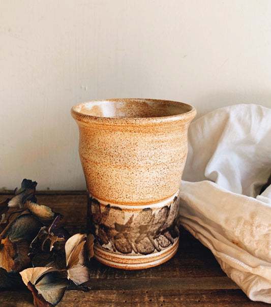 Rustic Hand~thrown Ceramic Sunburst Vase