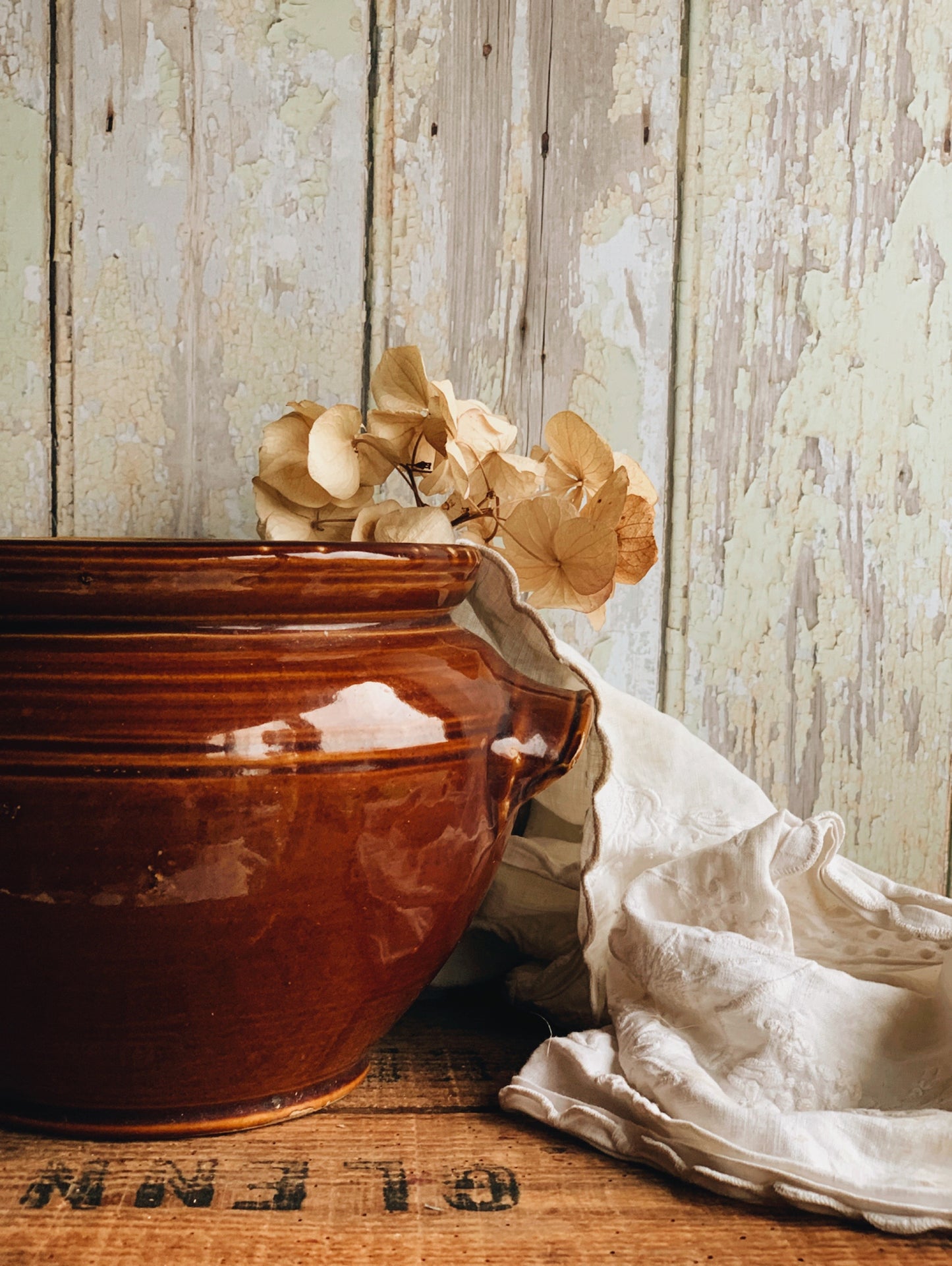 Large Vintage French Salt Glaze Confit Pot (UK SHIPPING ONLY)