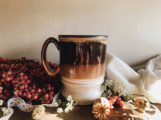 Hand~thrown Drip Glaze Mug - Stone & Sage 
