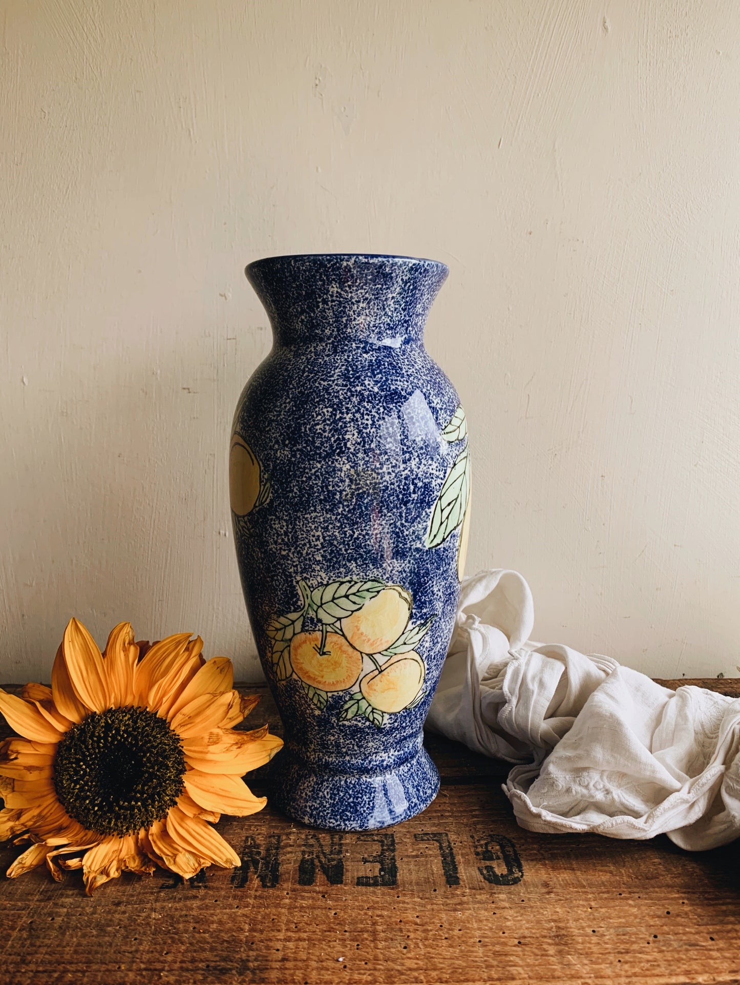 Large Rustic Fruit & Speckle Vase