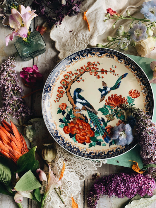Vintage Decorative Paradise Birds Plate