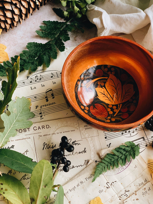 Vintage Folksy Botanica Bowl