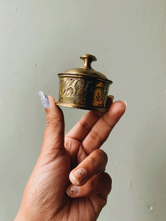 Vintage Brass Decorative Pot