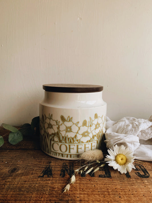 Retro Floral Coffee Storage Pot ~ Hornsea Fleur collection