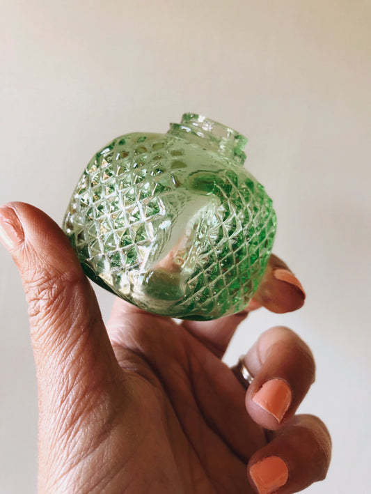 Antique Green Ink Pot