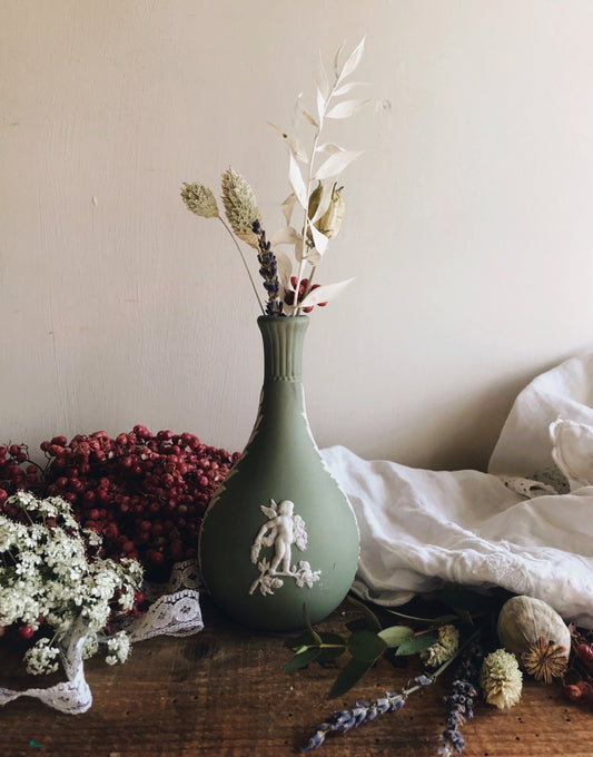 Vintage Green Wedgwood Posy Vase