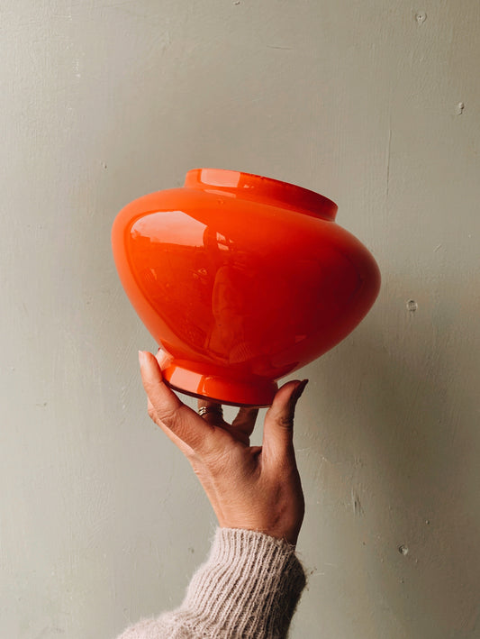 Retro Orange Glass Vase