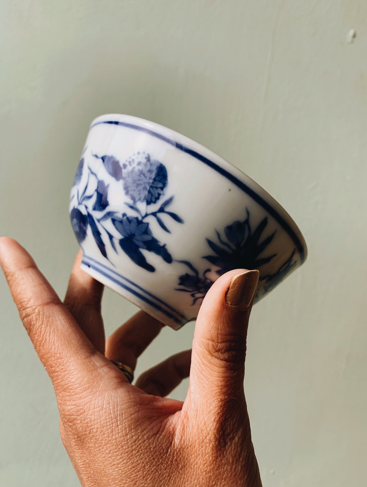 Vintage Floral Oriental Bowl