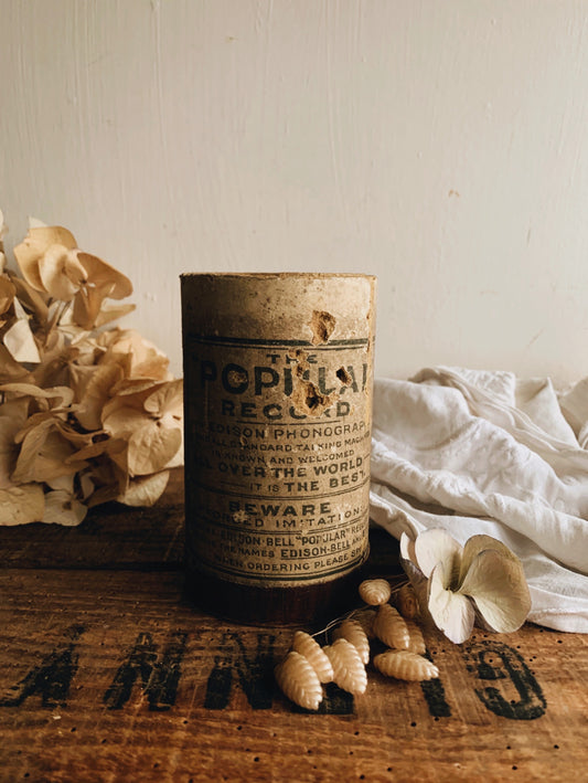 Vintage Moulded Phonograph Cylinder Records Case