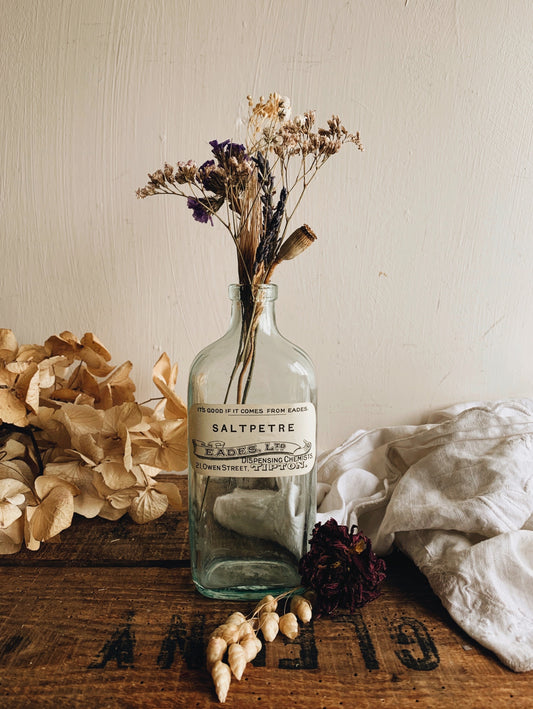 Antique Apothecary Bottle ~ saltpetre