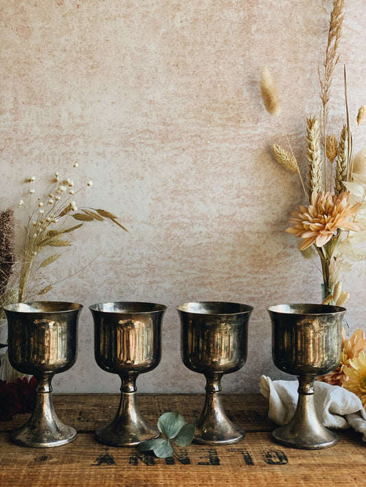 Four Vintage Goblets