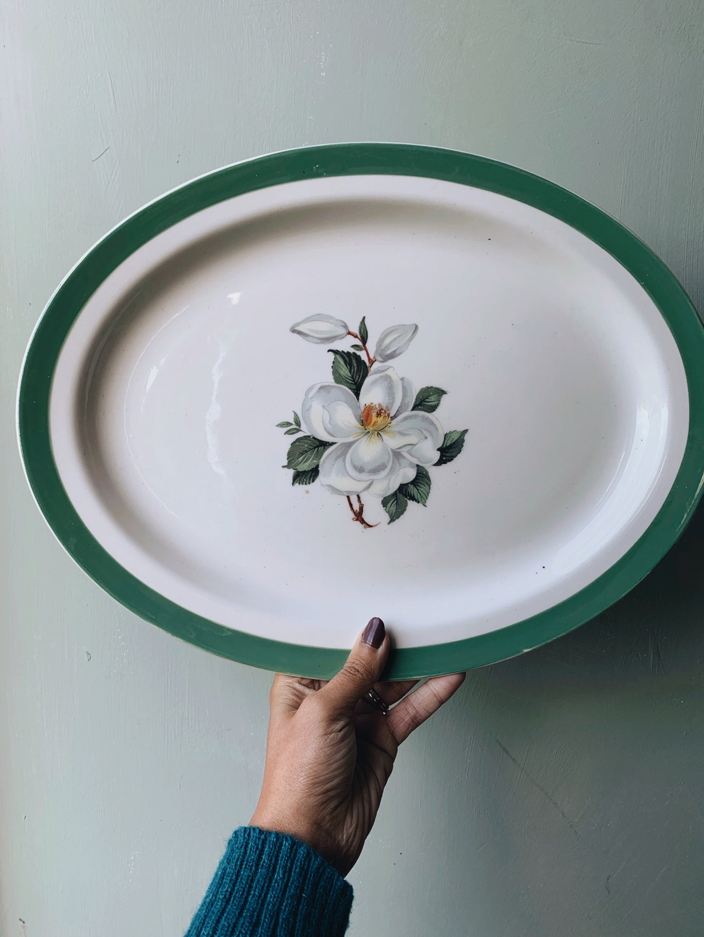 Vintage Large Woods & Sons Floral Platter Dish (UK Shipping only)