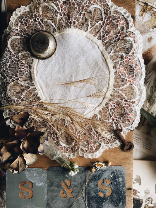 Antique Lace & Cotton Doily