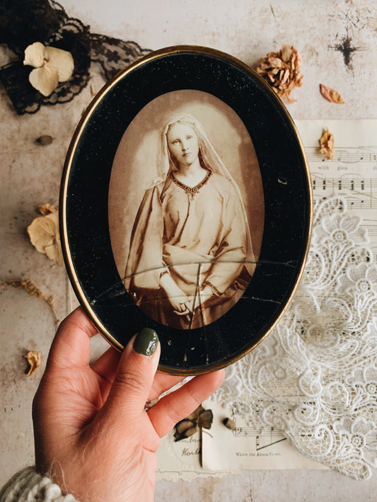 Antique Religious Artwork Framed (DAMAGED)
