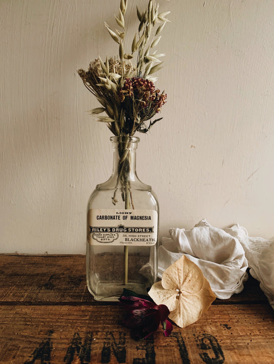 Antique Carbonate Magnesium Apothecary Bottle