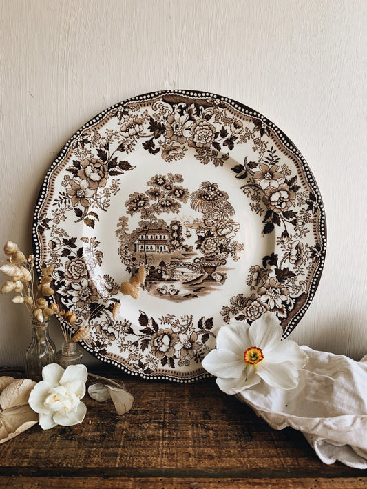 Antique Staffordshire Narrative Plate (UK SHIPPING)