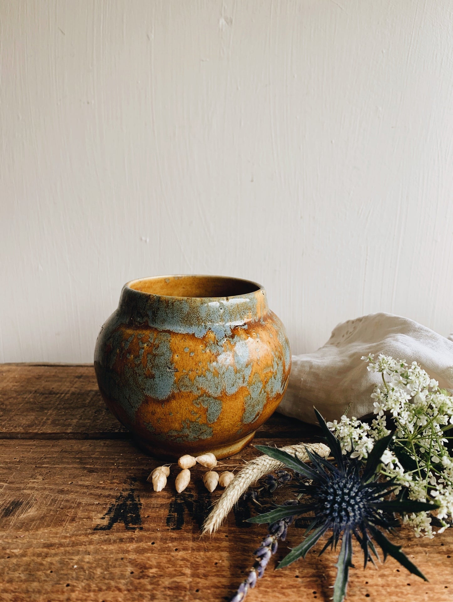 Rustic Marbled Pot