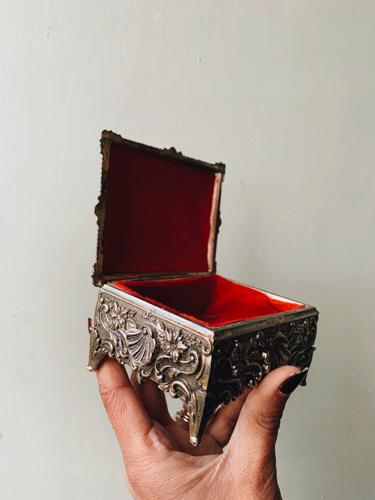 Antique Japanese Narrative Silver Box
