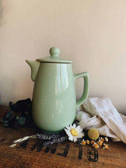 Vintage Louetta Green Coffee Pot