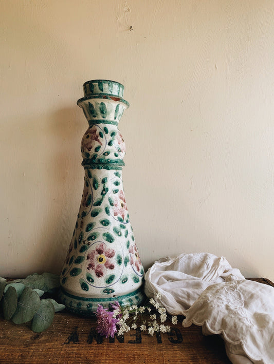 Large Floral Ceramic Vase