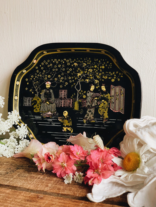 Rustic Oriental Narrative Tray