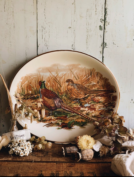 Vintage Meakin Pheasant Serving Plate (five available)