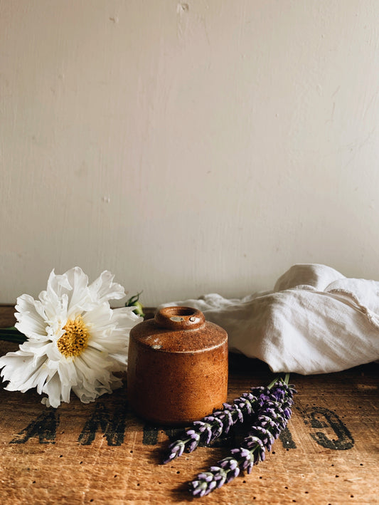 Antique Rustic Stone Ink Pot