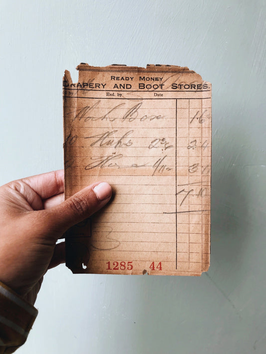 Vintage Reciept