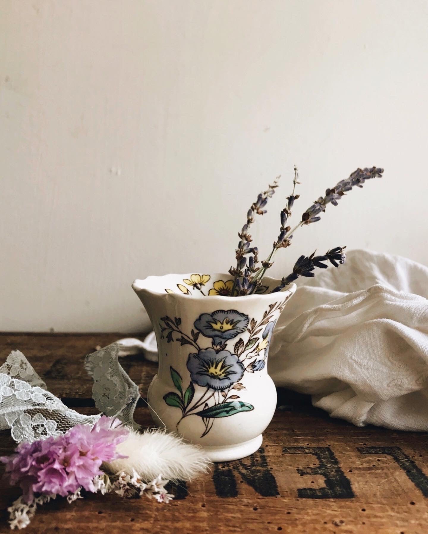 Vintage Floral Spode Posy Vase