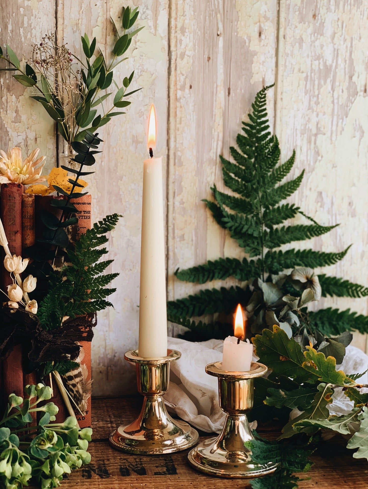 Two Silver (plated) Candle Holders