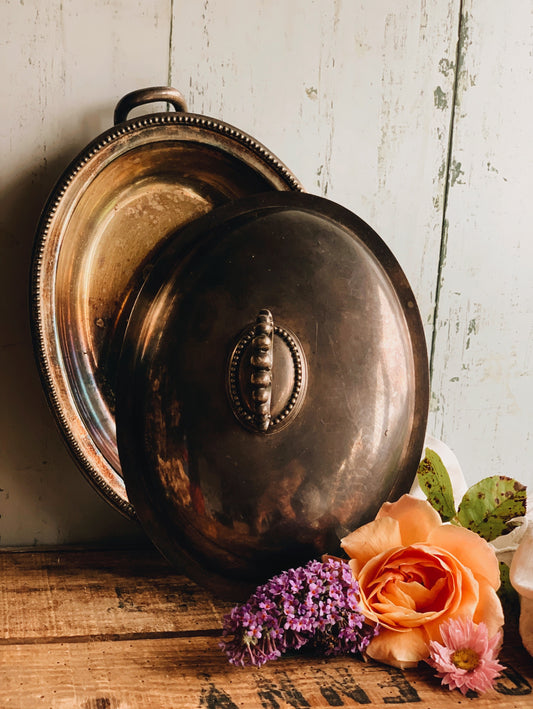 Antique Silver Serving Dish