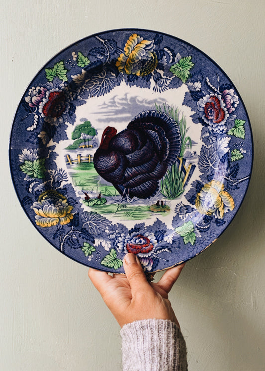 Antique Woods Burslem Turkey Botanica Plate (three available sold separately)