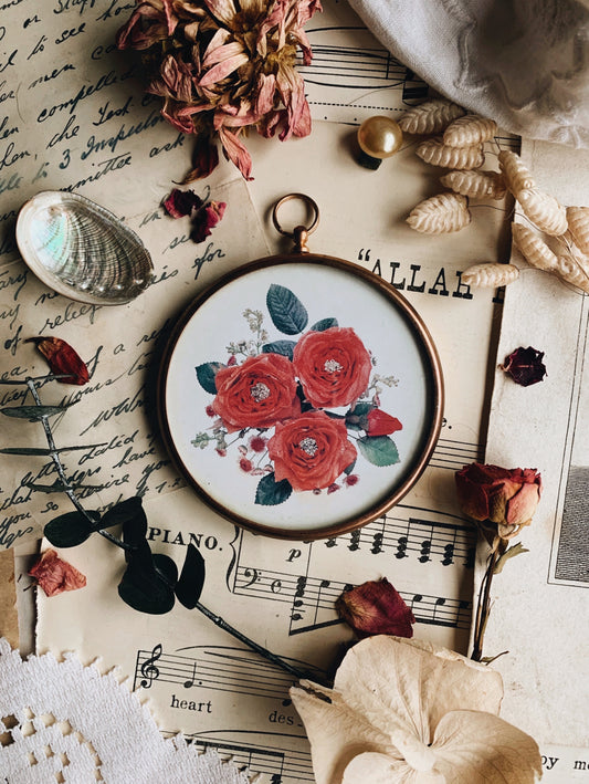 Vintage Floral Print in Frame