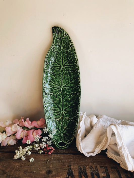 Vintage Green Botanical Dish