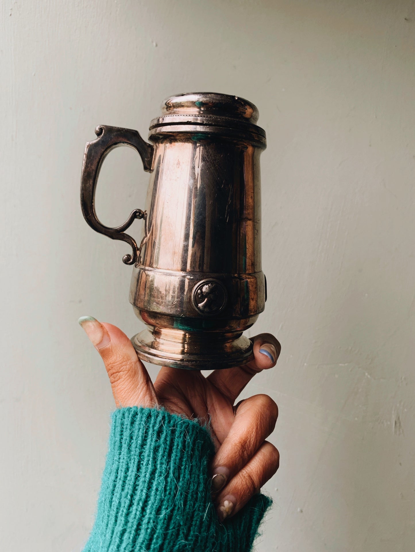 Antique Victorian Silver Relief Shaker