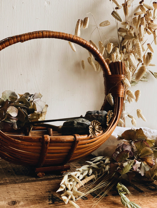 Vintage Rustic Wicker Basket