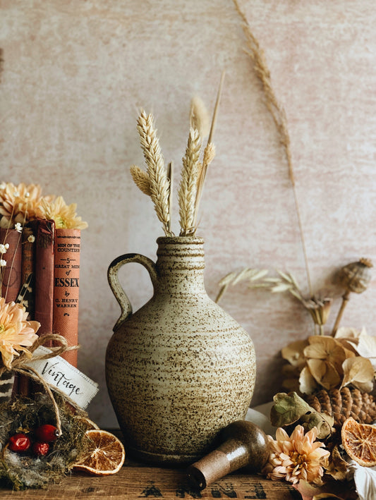 Rustic Hand~thrown Speckle Glaze French Pitcher (UK SHIPPING ONLY)