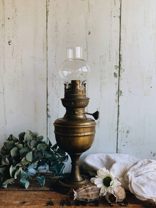 Vintage Rustic Glass Lamp ~ accessory only