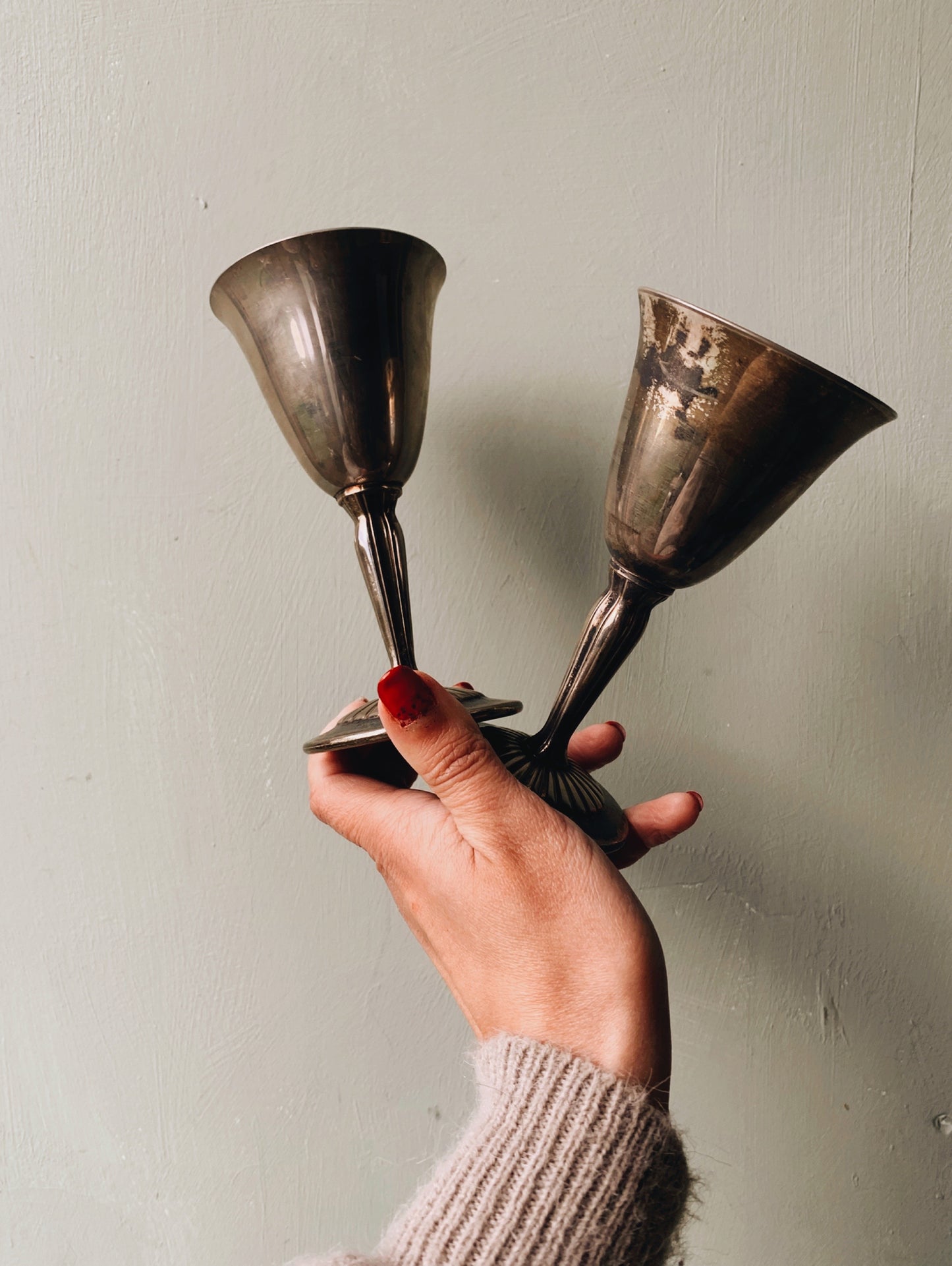 Two Antique Silver Goblets