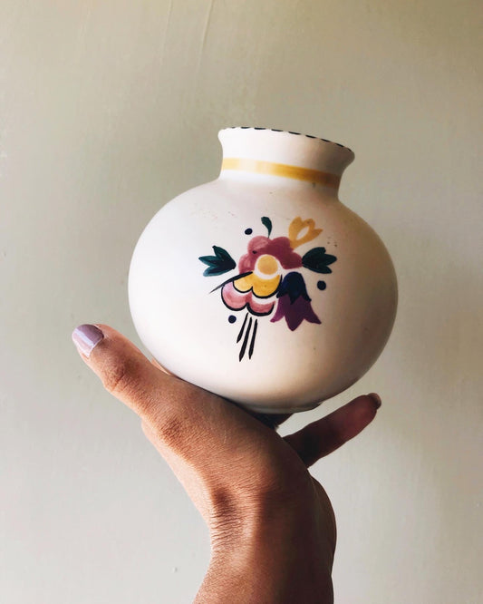Vintage Floral Poole Ginger Jar