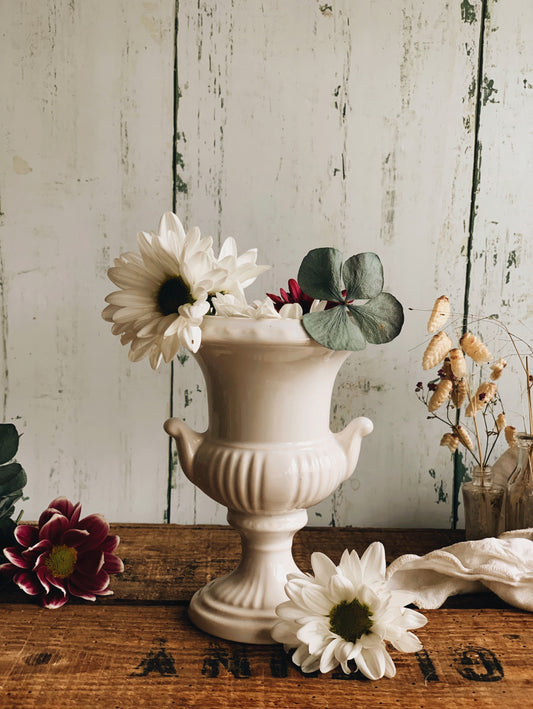 Vintage White Dartmouth Urn
