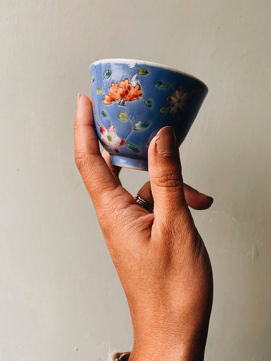 Vintage Hand~painted Floral Decorative Bowl