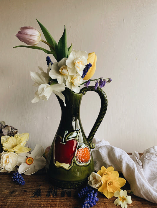 Vintage Kitsch Green Jug