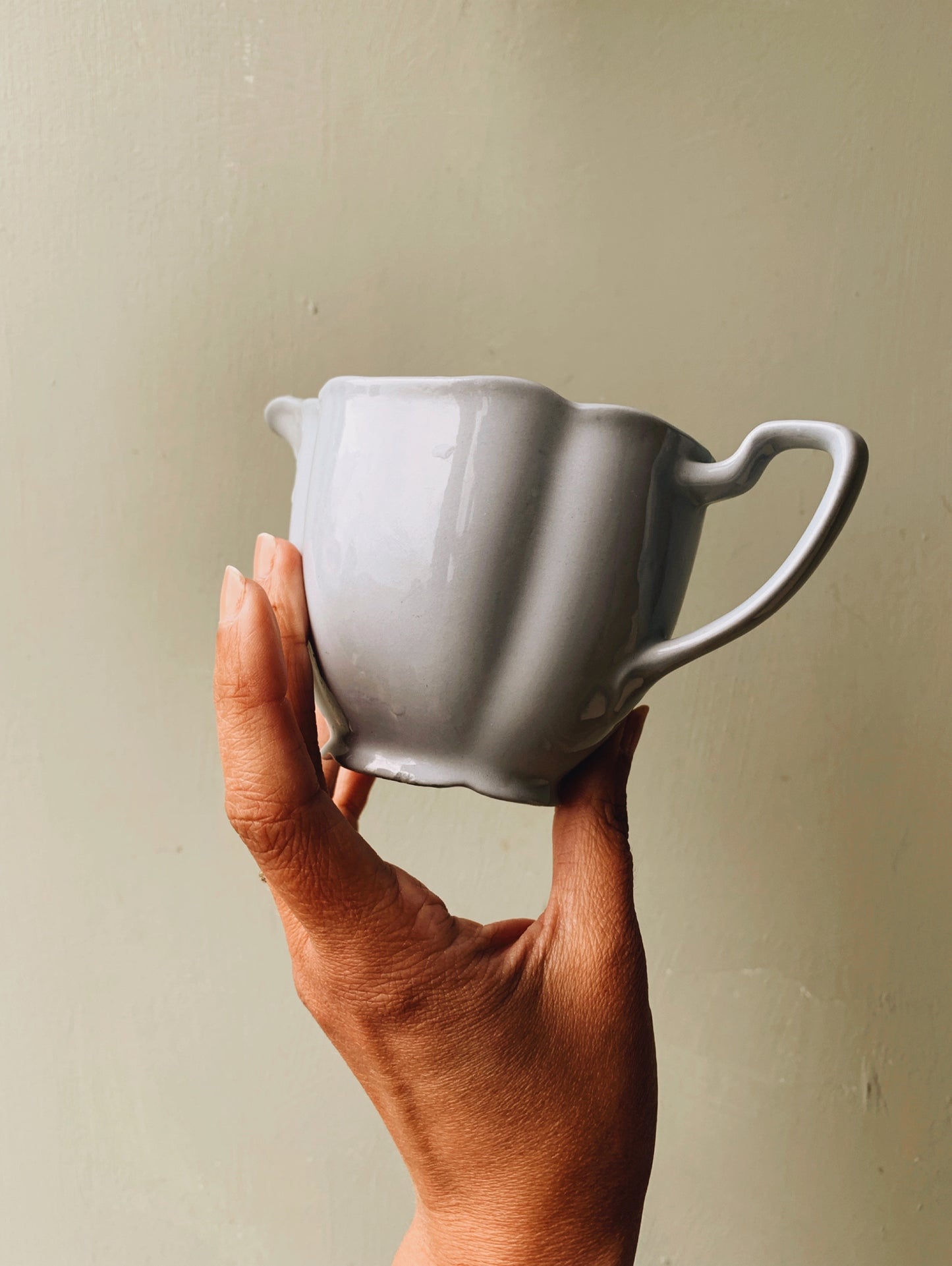Vintage Blue Milk Jug