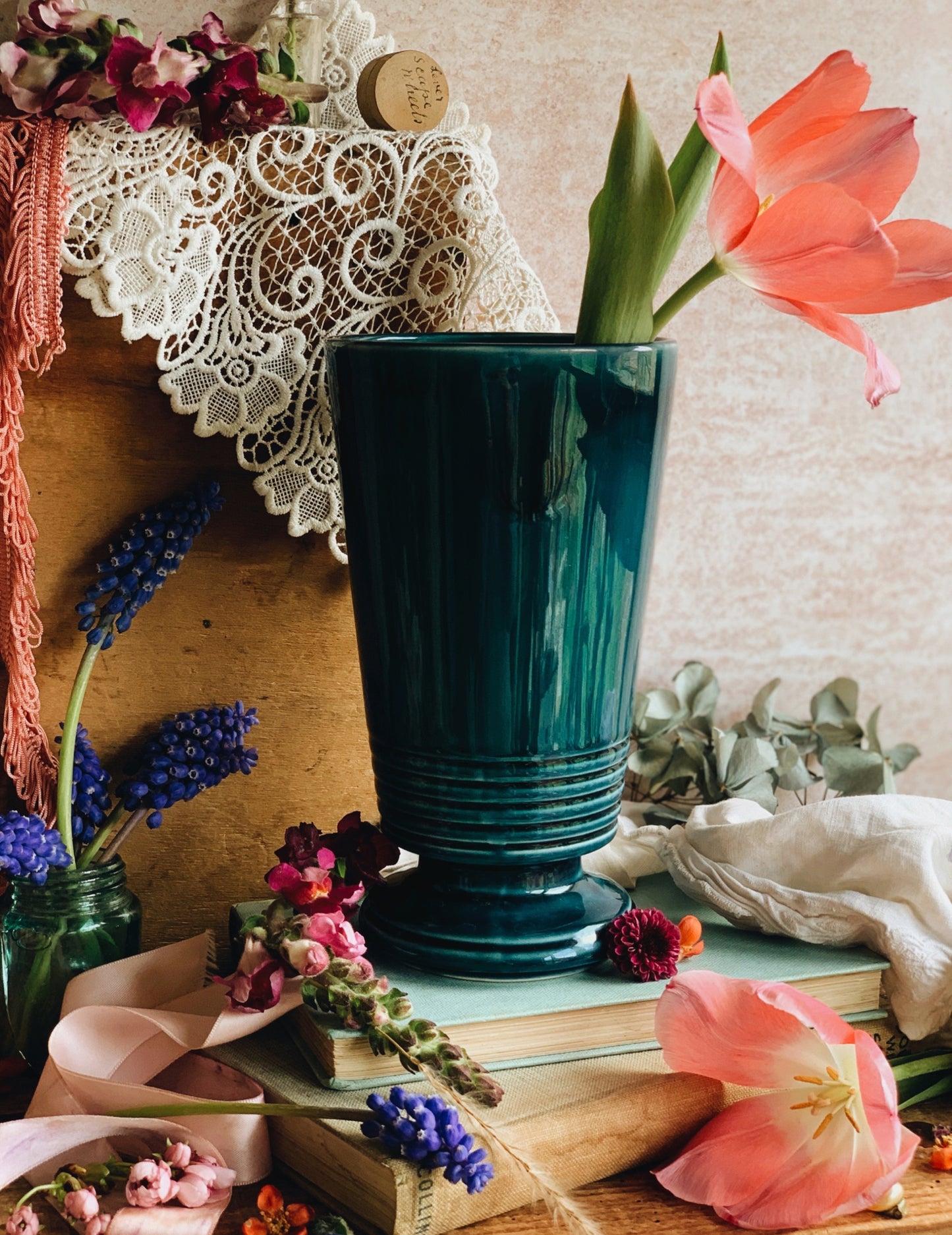 Vintage Prinknash Turquoise Vase