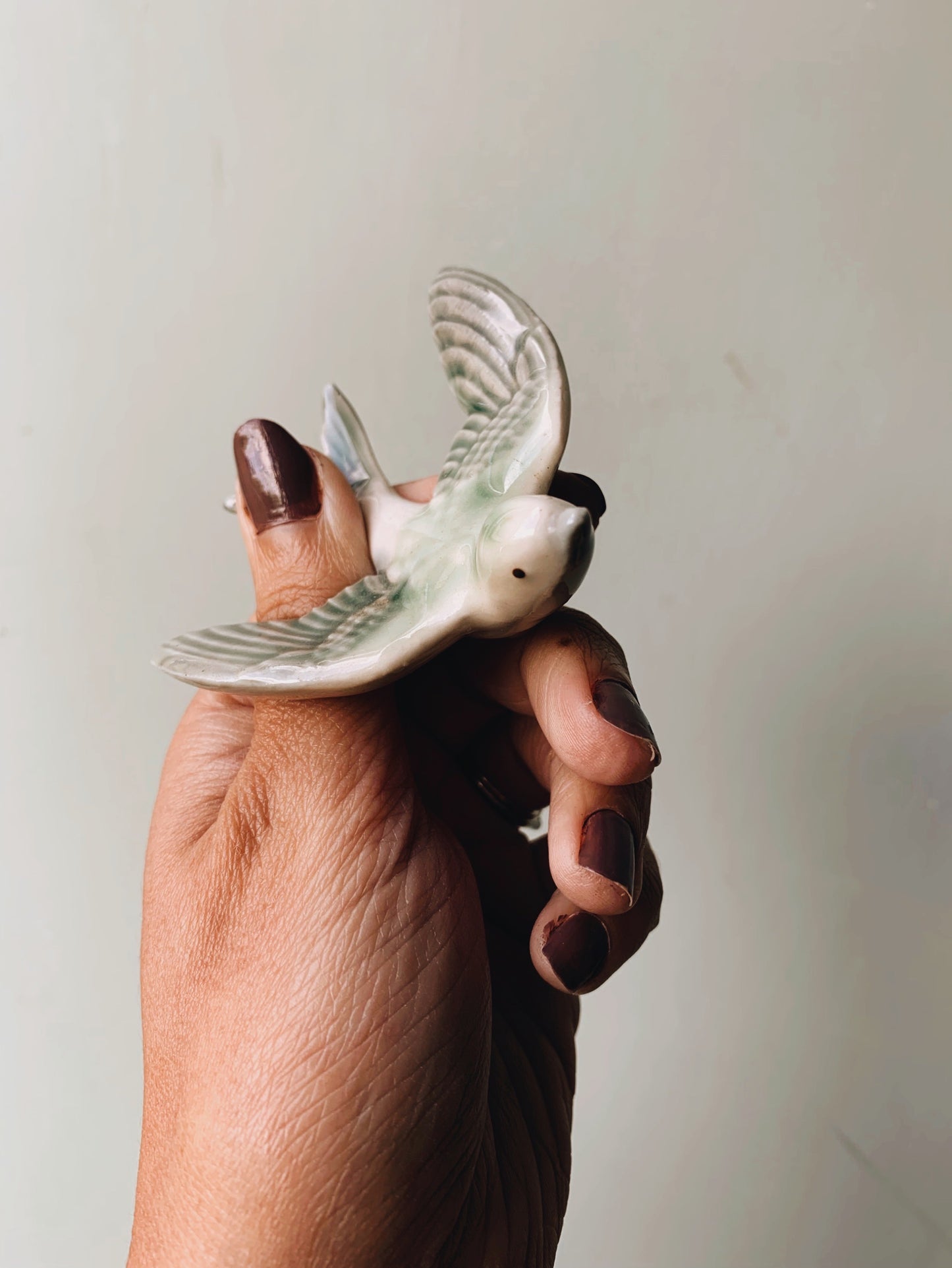 A Set of Two Ceramic Swallows