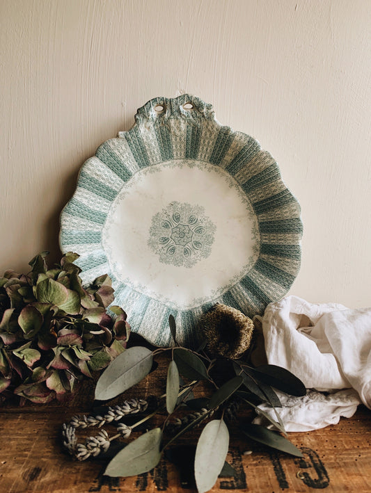Antique Green Decorative Plate