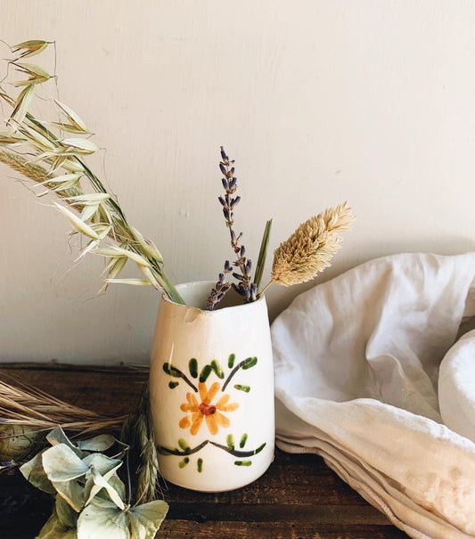 Vintage Rustic Blooms Posy Jug